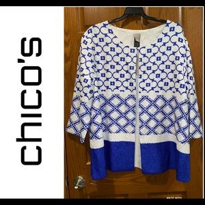 NWT Chico’s Size 4 Travelers Moroccan Crushed Jacket